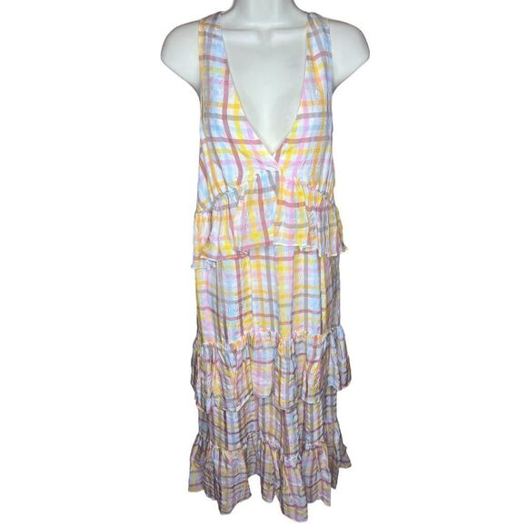 Cinq a Sept Astor White Multi Tiered Multi Dress NWT Size 14 - Picture 6 of 11